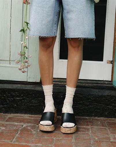 Beck Söndergaard - Bloom Lace Strømper - Birch White 